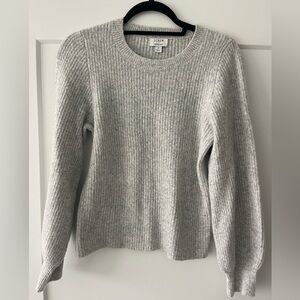 J. Crew Women's Light Gray Ribbed Sweater